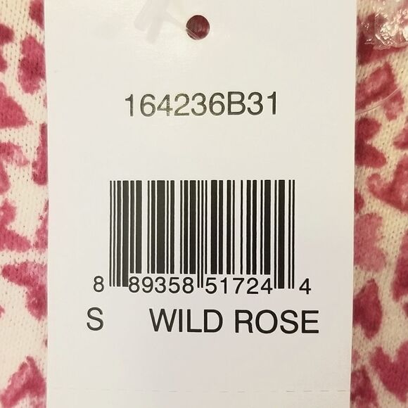 Foxcroft Pink Heart Button Down Lightweight Cardigan Size S - Picture 6 of 8